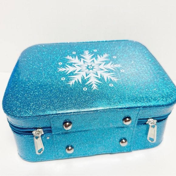 Mess Free Pretend Makeup Kit for Girls Blue Glitter Case Fake Toy Cosmetics Set - Picture 11 of 14